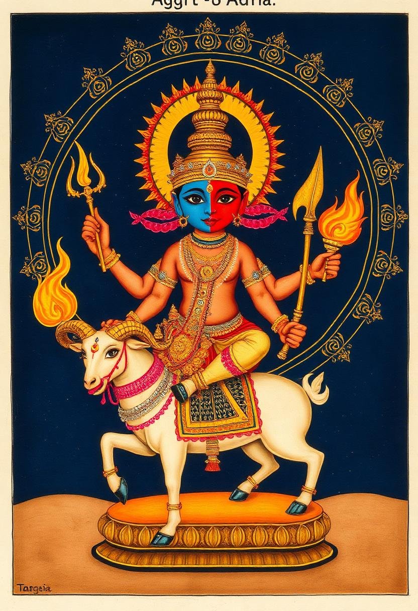 Agni, presiding deity of Krittika nakshatra