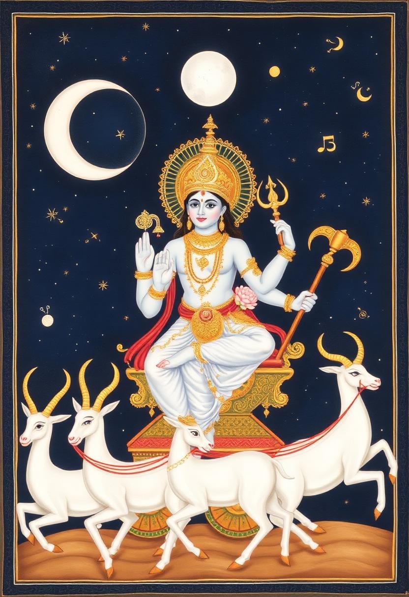 Chandra, presiding deity of Mrigashira nakshatra