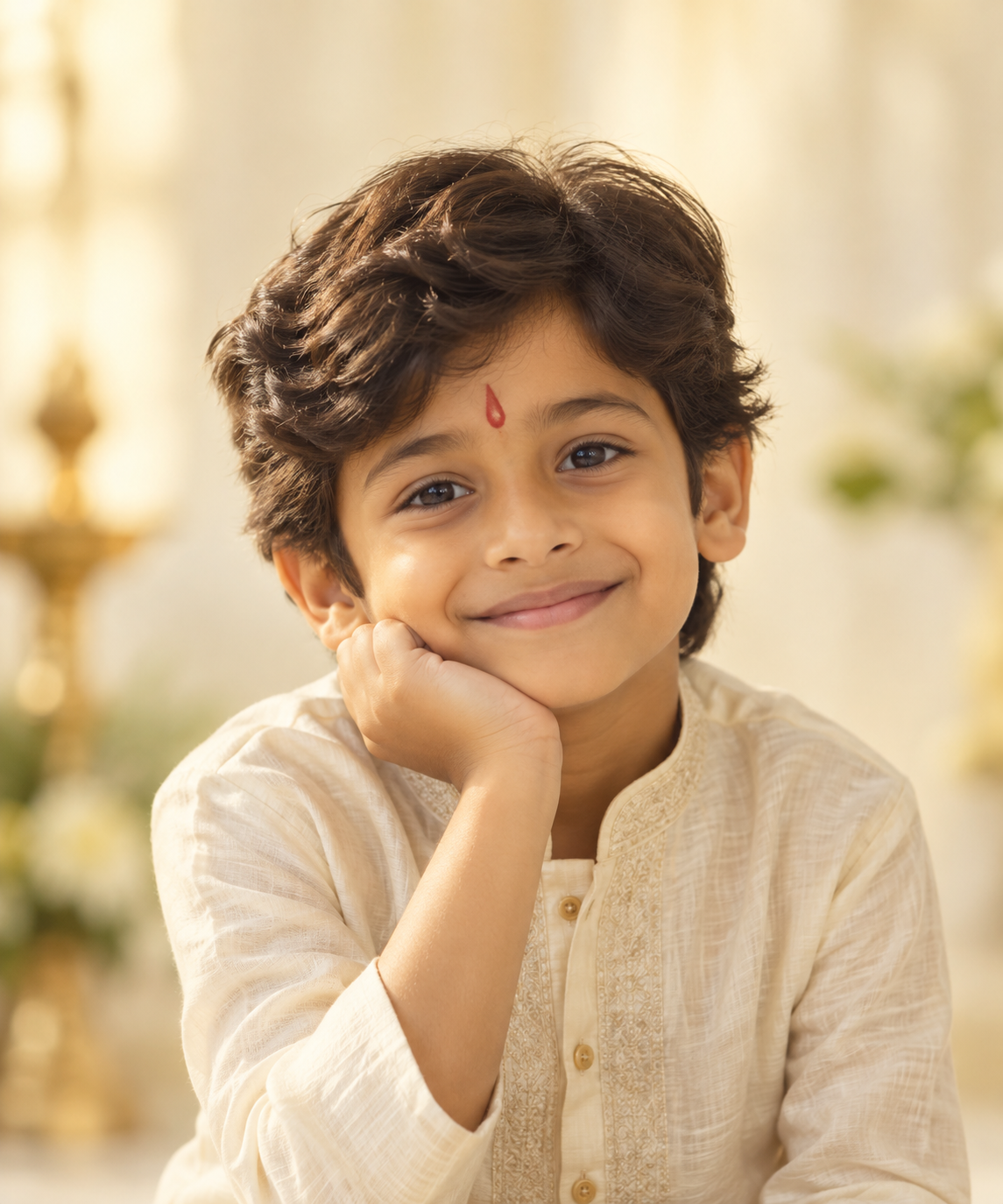 A smiling child, curious about the world